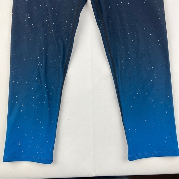Fabletics Crop Leggings Womens Small Blue Ombre Space Pattern - Picture 10 of 10